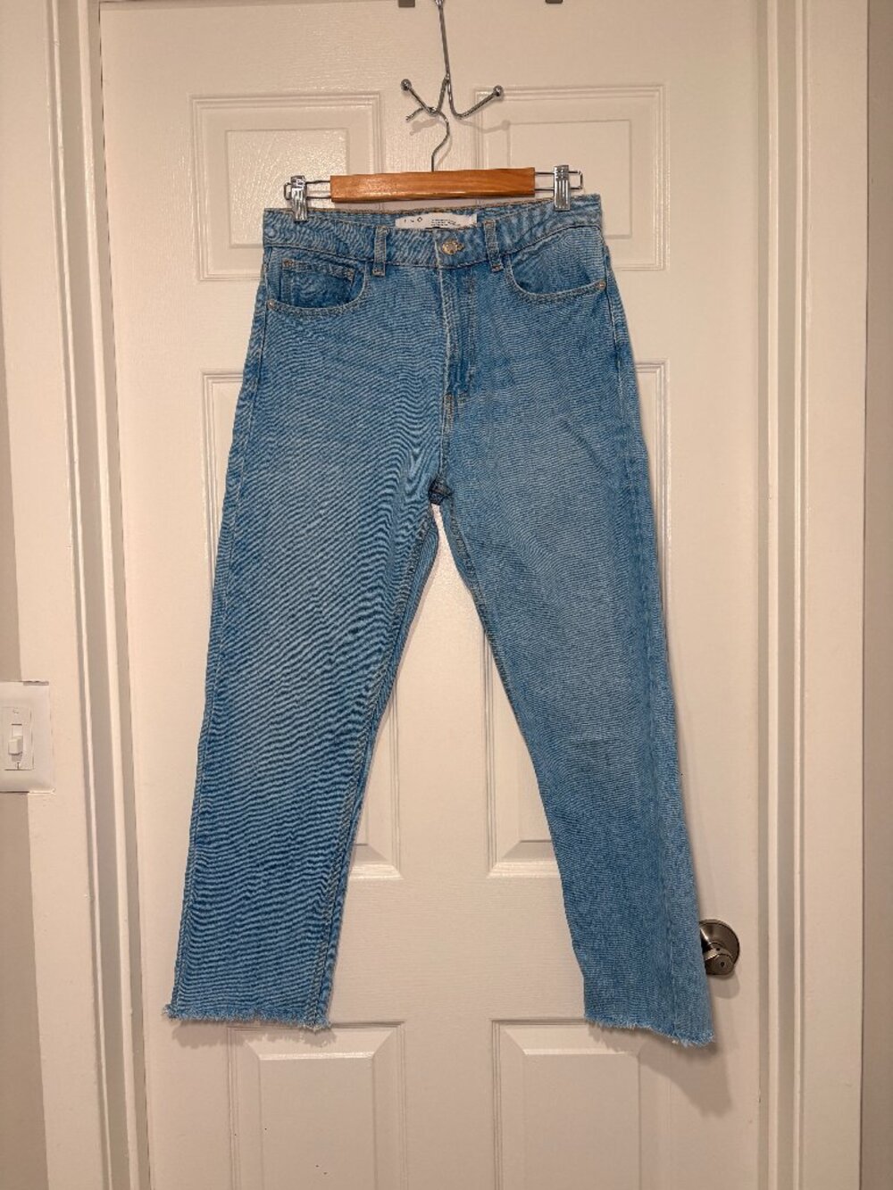 IRO Light Wash Jeans with raw hem, Sz. 29